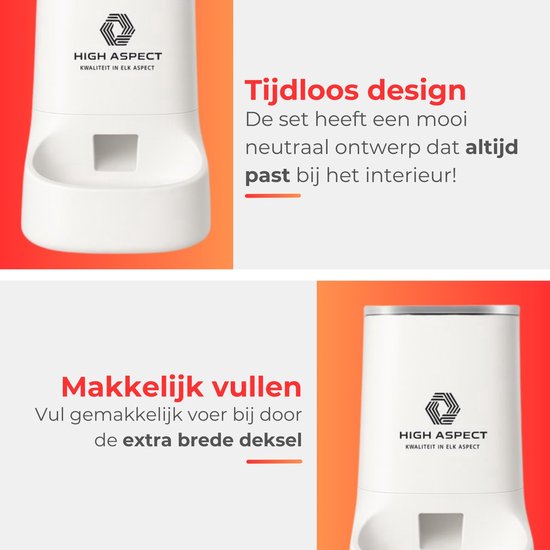 Voerautomaat - Automatische Voerbak Kat en Hond - Viervoeter