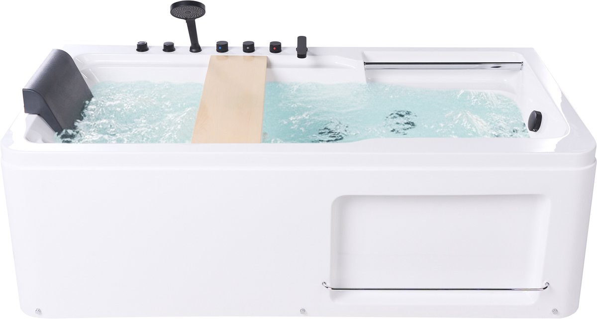CAMALU - Hoek bubbelbad - Wit - 1800 x 860 mm - Acryl