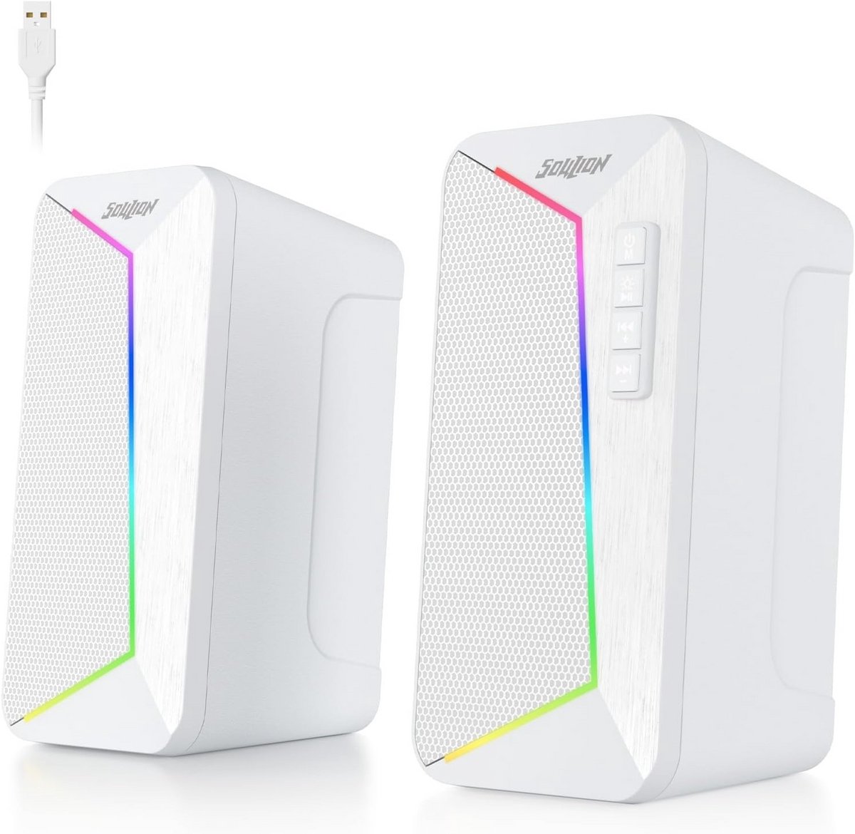 USB- en Bluetooth Computerluidsprekers met Surround Sound voor Desktopegebruik