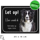 Metalen bord 18 x 12 cm Hier Waak Ik ! Bulldog - DekoNo7