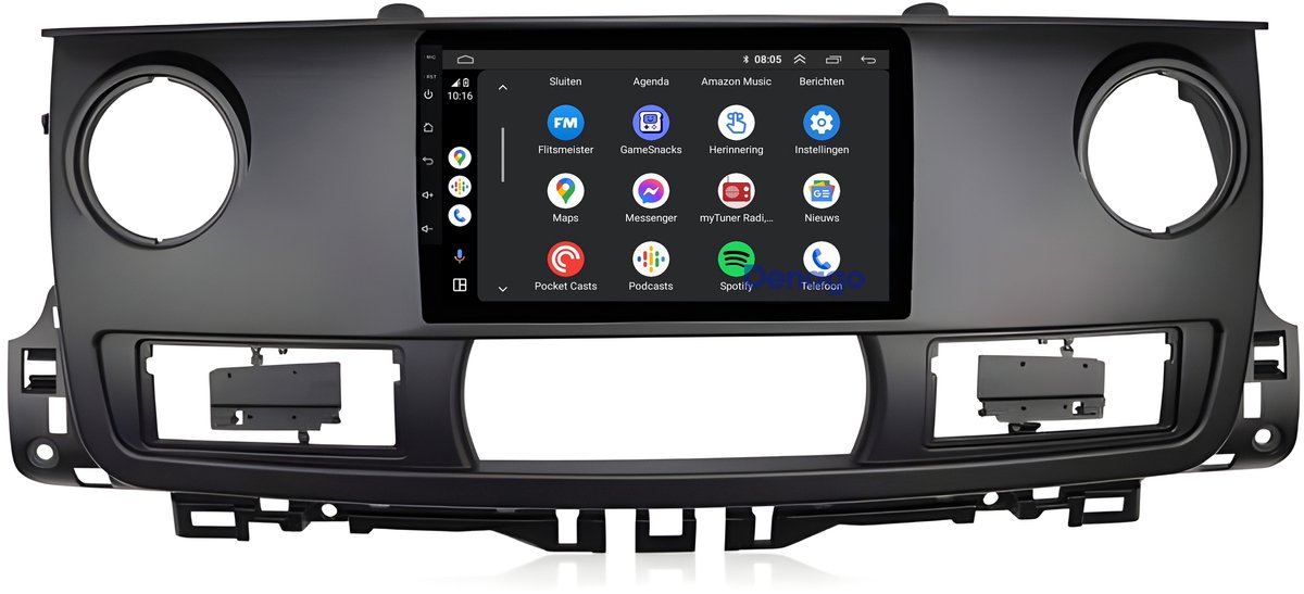 CarPlay autoradio geschikt voor Renault Master | 2003 t/m 2011 | Android 13 | 9 inch | Draadloos Apple CarPlay & Android Auto | 2GB + 32GB | QuadCore processor | Denago DNG-A342 | 2025 model | 2003 2004 2005 2006 2007 2008 2009 2010 2011 | Bluetooth