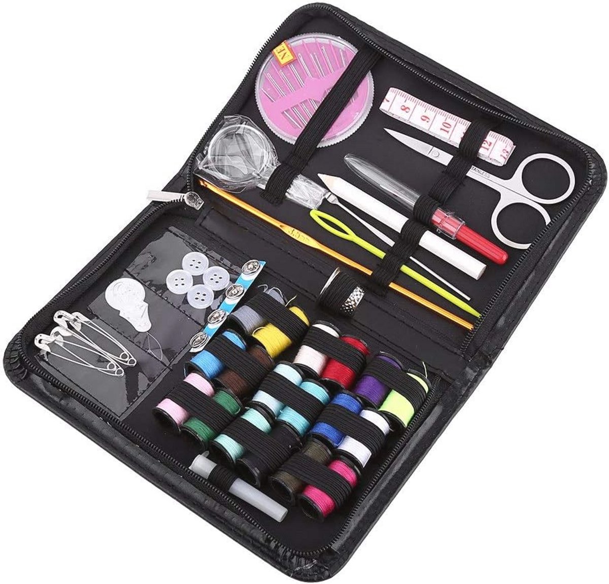 Draagbare Mini Naaiset voor Thuis en Reizen - Compleet Naaigereedschap met Koffer — cadeau in Hobby - foto 8