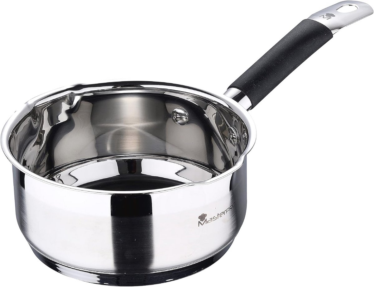 RVS Kookpan 1.3 L - 16 cm - Ergonomische Handgreep - Geschikt voor Alle Warmtebronnen