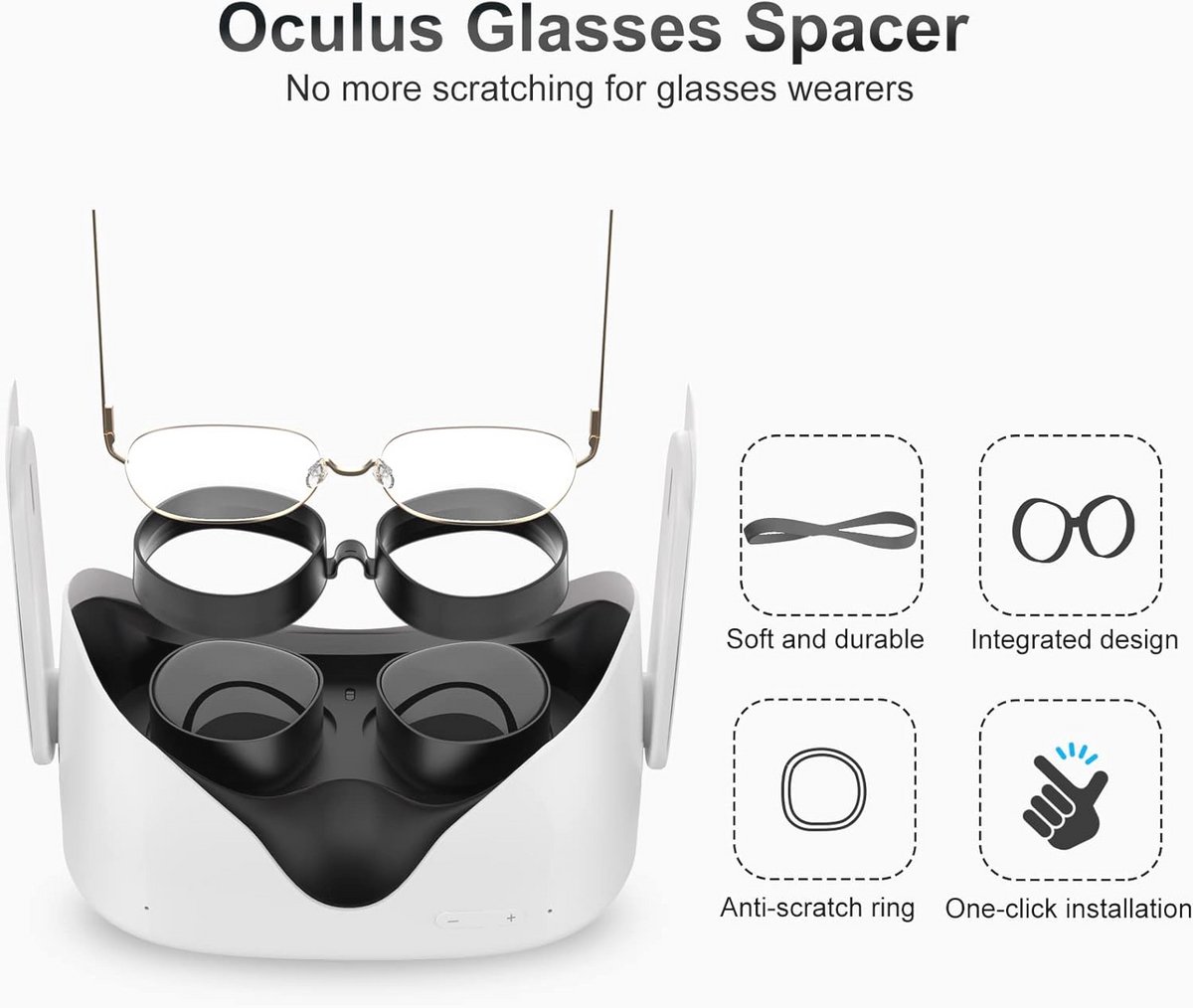 Lensbeschermer voor Oculus/Meta Quest 2 - Antikras VR-accessoire voor brillendragers thumbnail 5