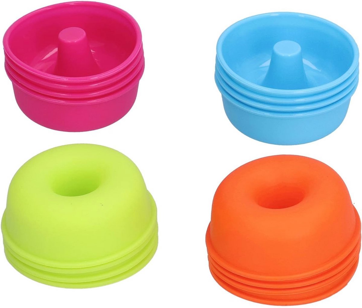Mini Siliconen Donutvormen - 16 Stuks - Ideaal voor Bakken