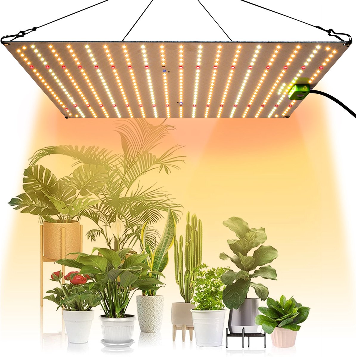 MUPOO Groeilamp – LED kweeklamp voor planten – full spectrum dimbaar – 150W – 40×40 cm – groei en bloei – geschikt voor binnen en kweekruimte