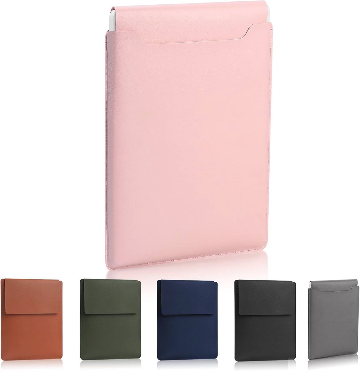 Dunne gewatteerde laptophoes 13,3-14 inch - Lichtroze
