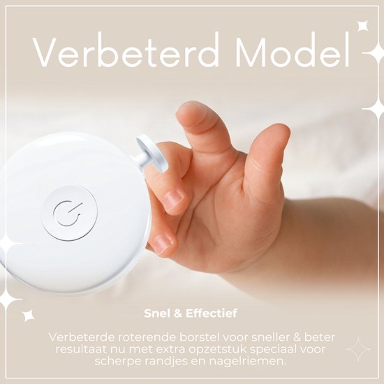 NilaFee® - Electrische Baby Nagelvijl - 7 Vijlen - Incl. Batterij - Baby Nagelknipper - Manicureset Baby - Nagelschaartje - Zand