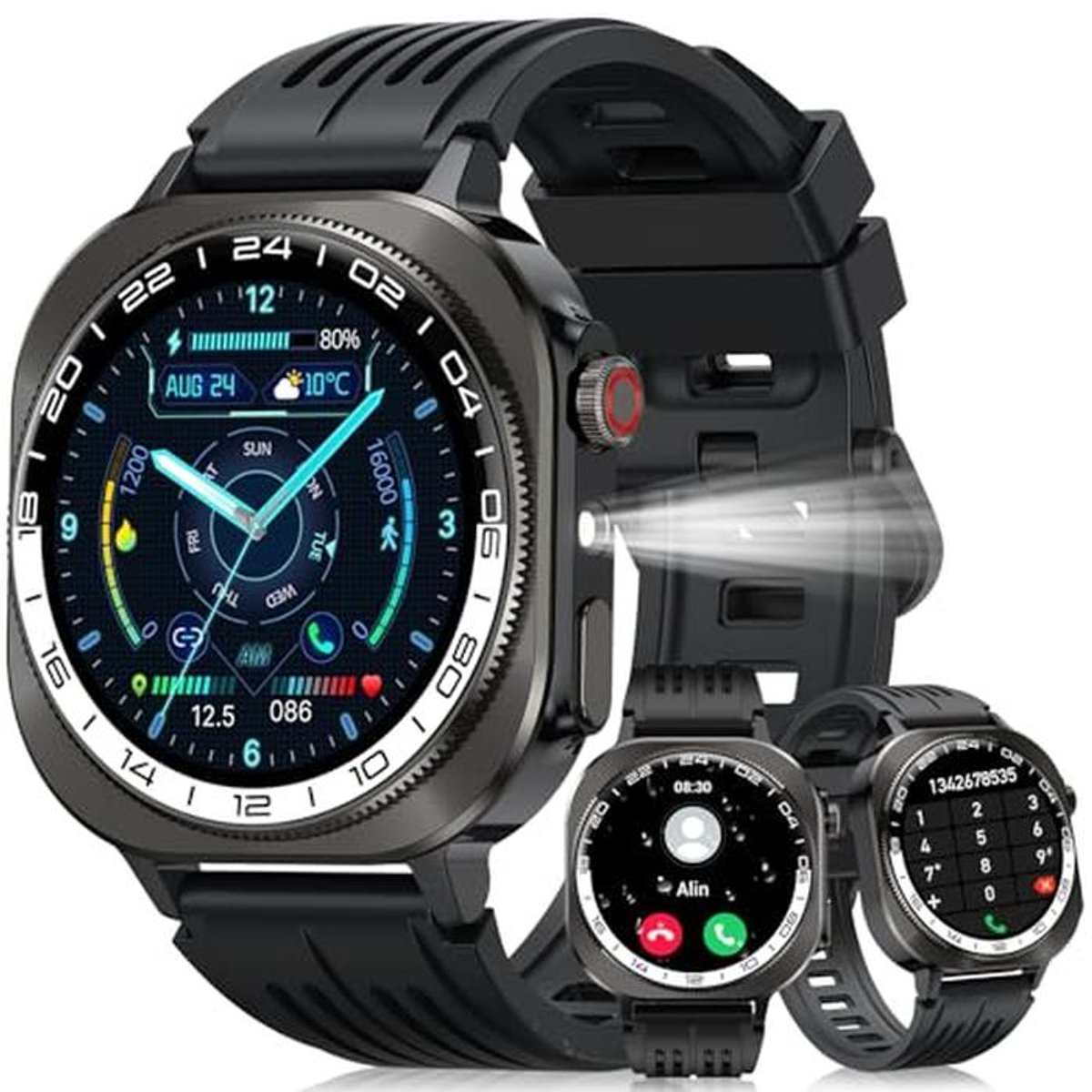 HD Smartwatch voor Dames en Heren met Bluetooth Functies