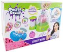 Doos van Doctor Squish Squishy Maker met afbeeldingen van squishies, een maker en een vrouw.