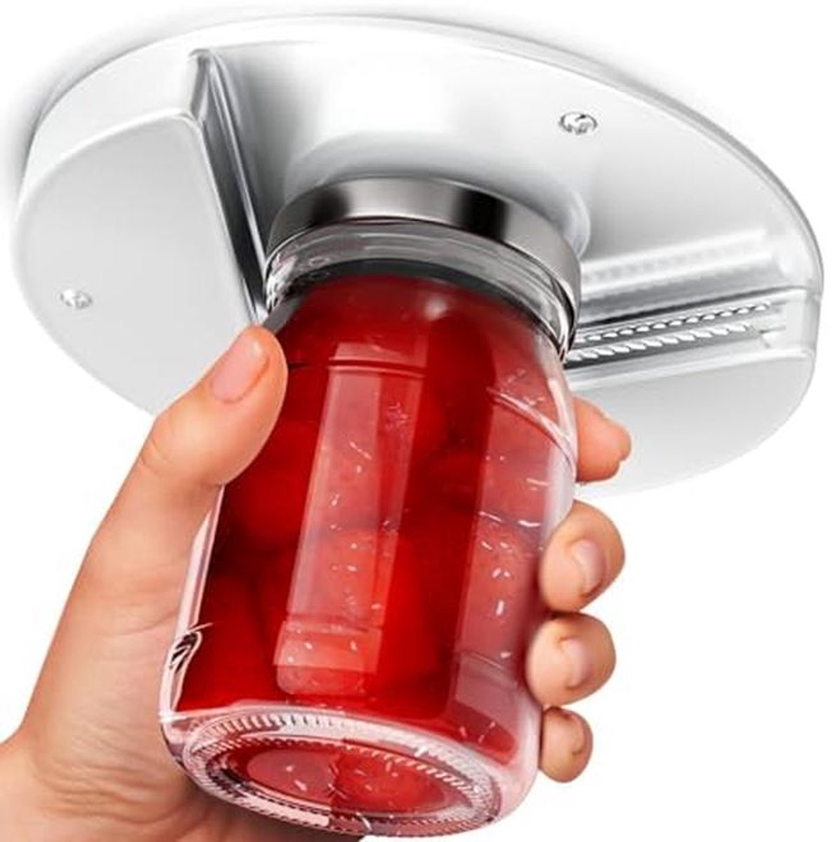 Flesopener met Eén Hand - Antislip Handgreep en Vaste Houder voor Keukenaccessoires