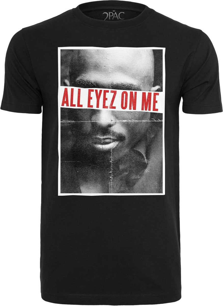 Heren T-shirt All Eyez On Me, verkrijgbaar in verschillende kleuren en maten XS tot 5XL