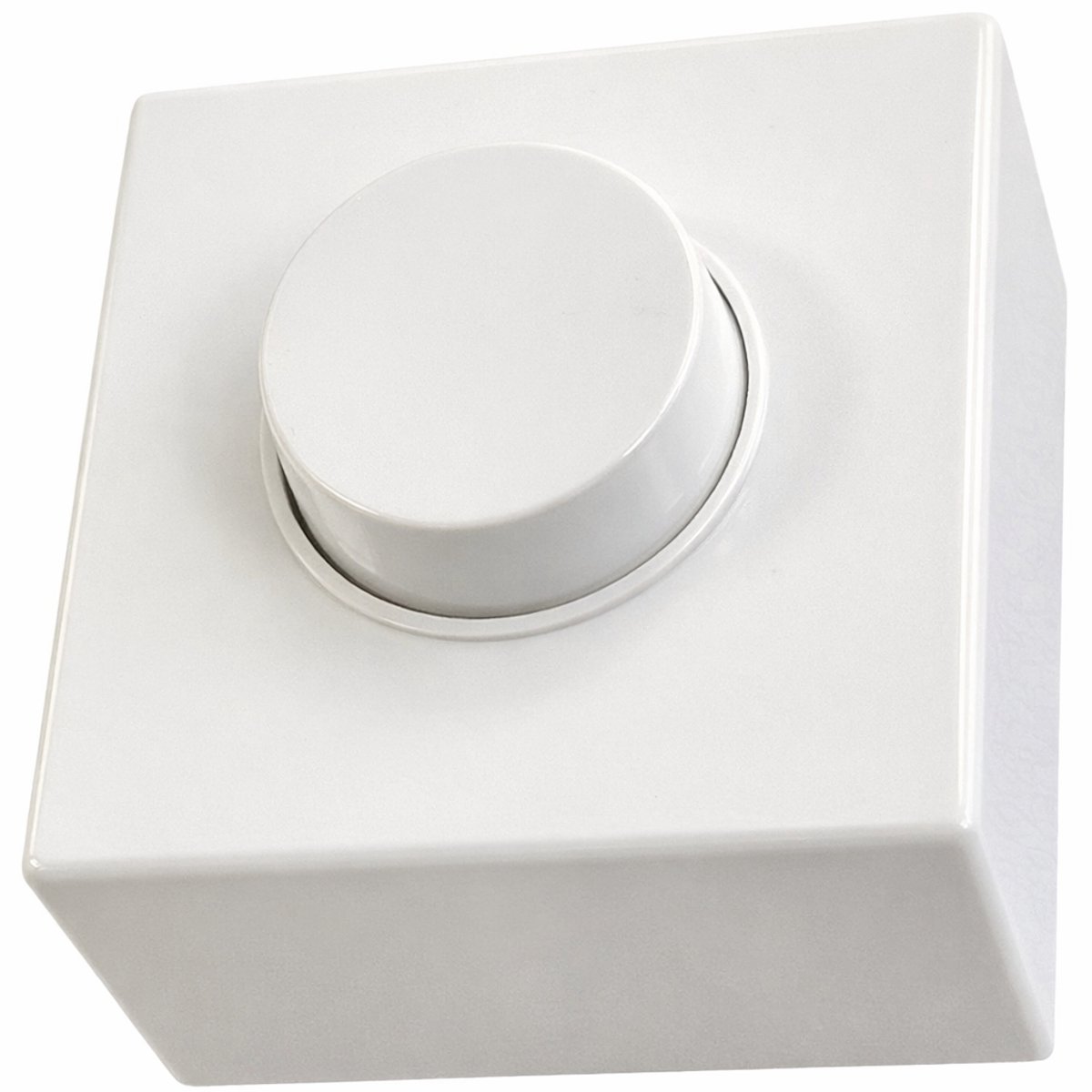 Plieger Universele Opbouw Dimmer – 60-300W – Voor Gloeilampen & Halogeen – Draaidimmer – 230V – Wit