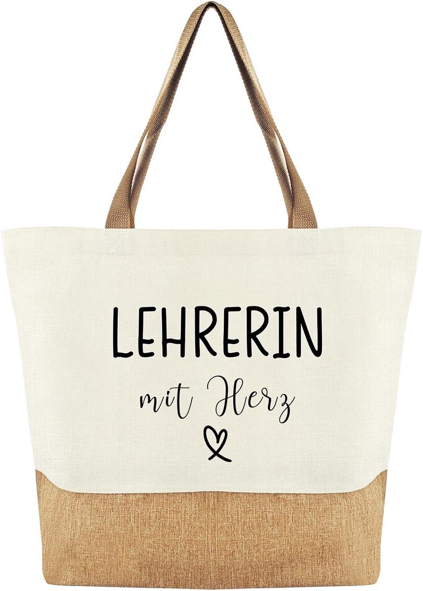 Jute Tas Dames - Duurzame Shopper, Cadeau voor Vrouwen