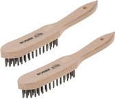 2x Ironside Staaldraadborstel 6 rijen
