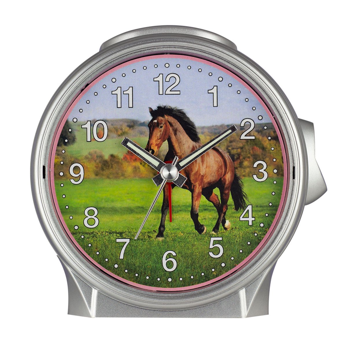 Kwarts kinderwekker, Yorkshire terriër pup, zilver