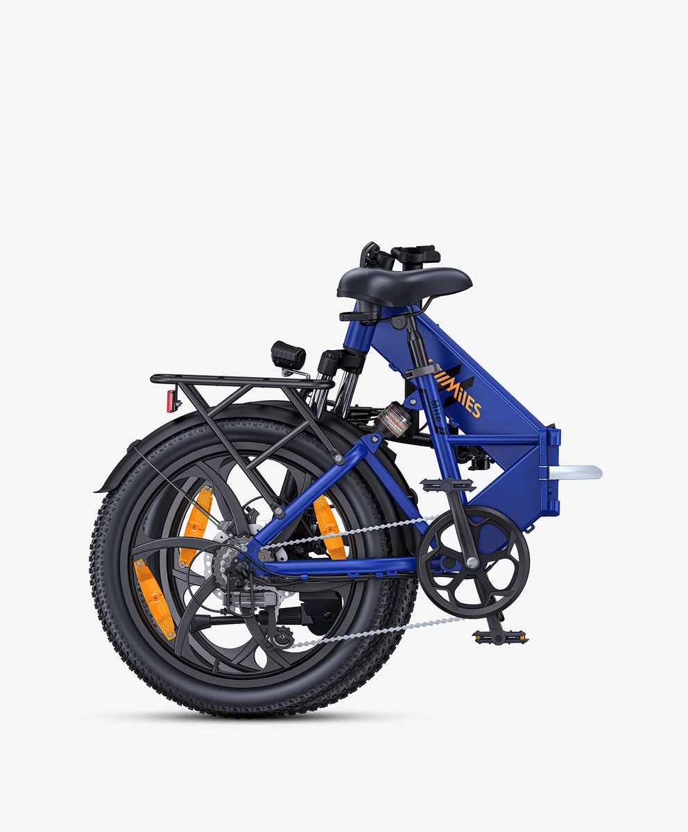 Hillmiles Mile 2 Elektrische fiets - Actieradius 60km - Verwijderbare batterij 36V13Ah - Motor 250W - Shimano 7 versnellingen - 20 Inch opvouwbare City Commuter E-Bike - Blauw – foto 3