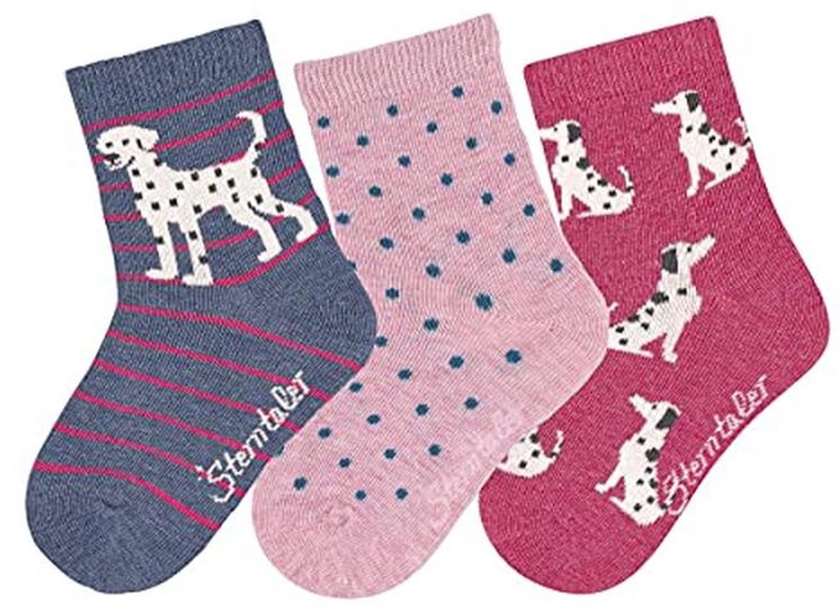 Sokken 3er-Pack met Dalmatiërs voor Baby-meisjes