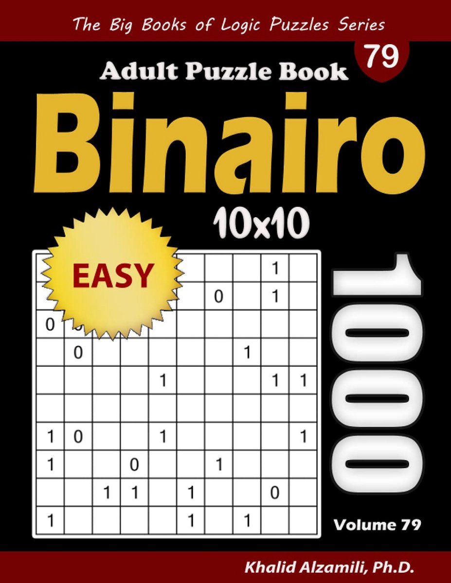 1000 Gemakkelijke Binairo Puzzels voor Volwassenen