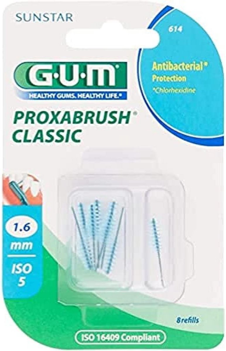 GUM PROXABRRUSH CLASSIC REC.CONICO 8UDS - Zwart - Standaard