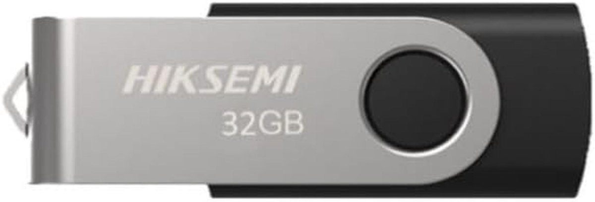 32 GB USB 2.0 Roterende Pendrive - Zilver/Zwart