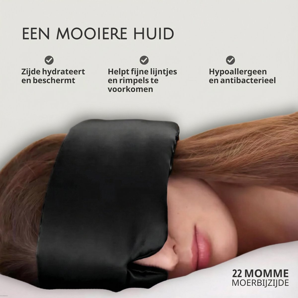 SIMIA™ Premium XL Mulberry Zijden Slaapmasker + Opbergzakje - 100% Verduisterend Oogmasker - Verstelbaar - Blinddoek - Anti-Rimpel - Cadeau Tip - Zwart — afbeelding 8