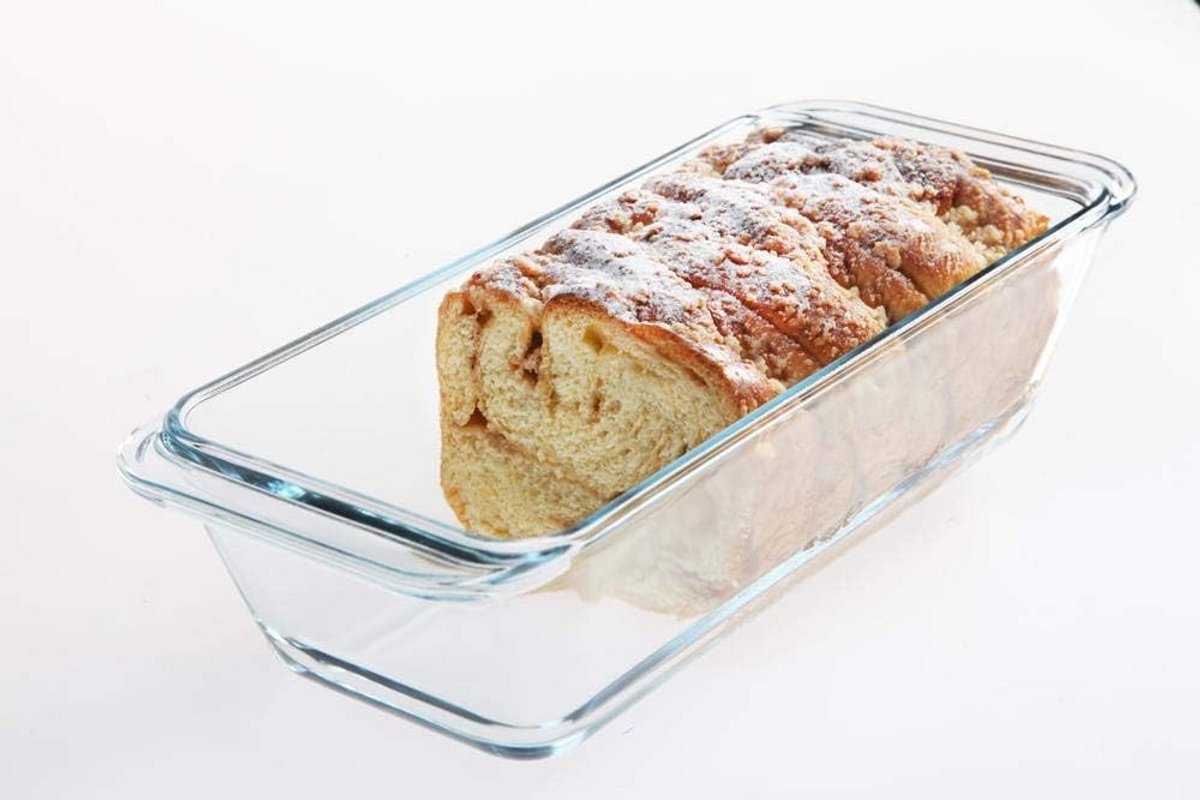 Bakvorm 28 x 12 x 7,5 cm van borosilicaatglas - Vaatwasserbestendig en Geschikt voor Oven, Magnetron en Koelkast
