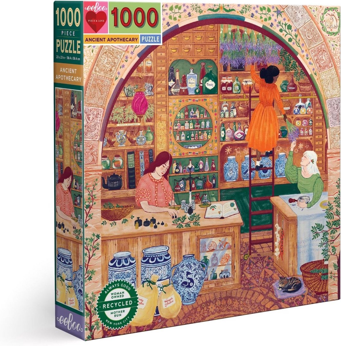 Puzzel van 1000 Stuks met Antieke Apothekerij Illustratie