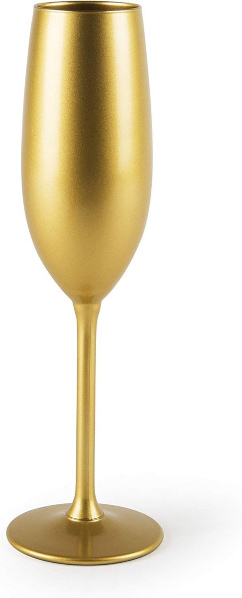 Set van 6 Gouden Fluitglazen - Vaatwasmachinebestendig