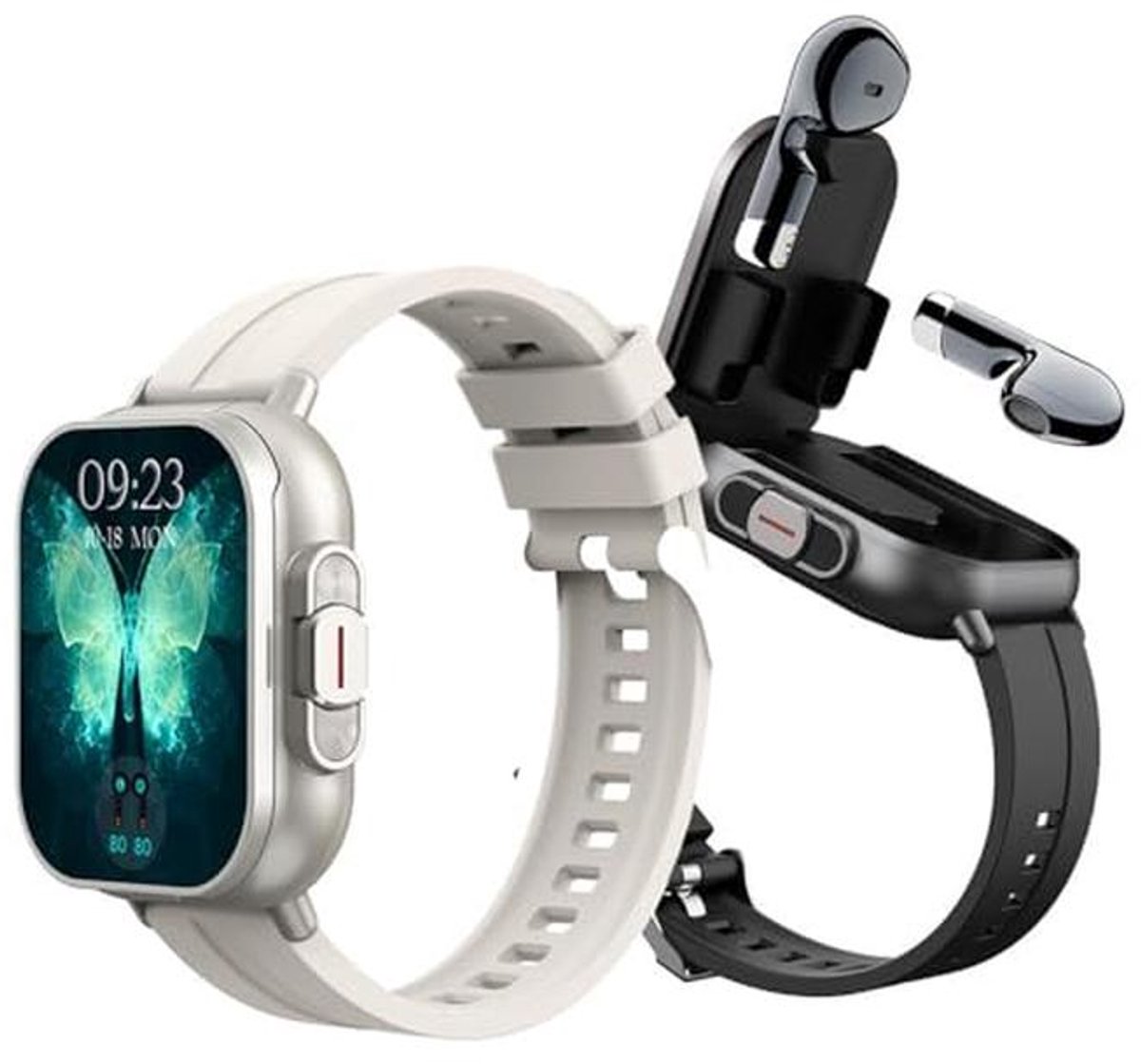 Slimme Horloge met Draadloze Oordopjes - Gezondheid & Fitness Tracker voor Alle Smartphones