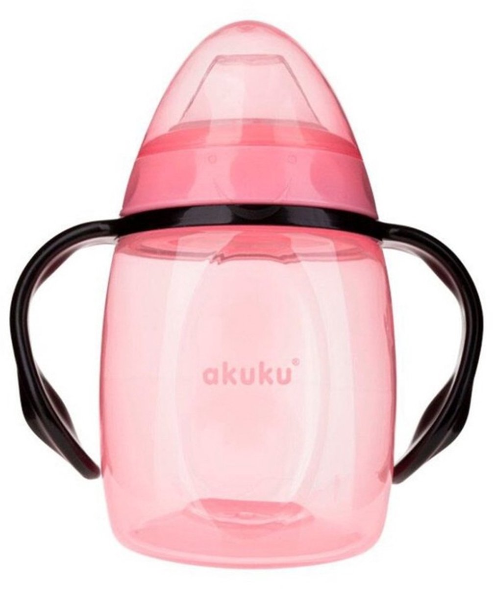AKUKU Anti-Lek Beker met Handgrepen – Zachte Siliconen Drinktuit – 280 ml – 6+ Maanden 6+ m
