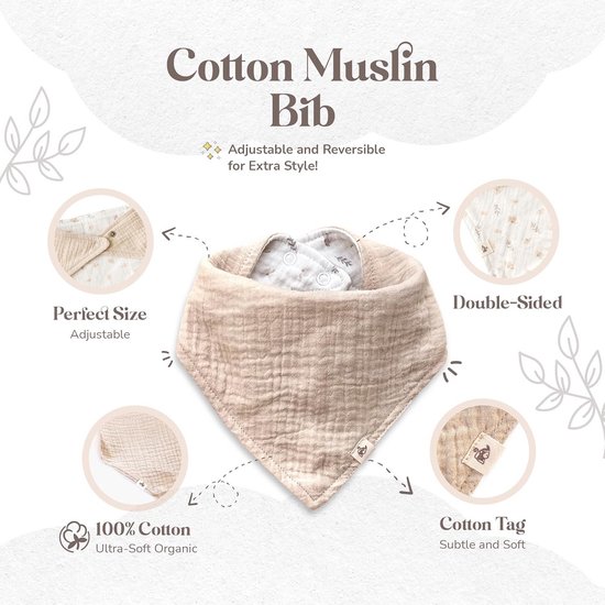 Babycadeauset mousseline - Beige — afbeelding 4