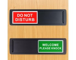 Privacy bord voor kantoor en thuis - Niet storen / Welkom - 2 stuks