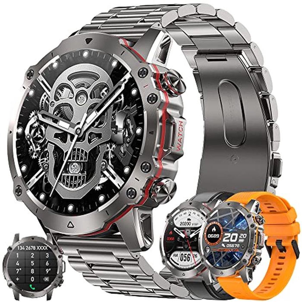 Slimme Horloge met Telefoonfunctie en Fitnesstracker voor Android/iOS