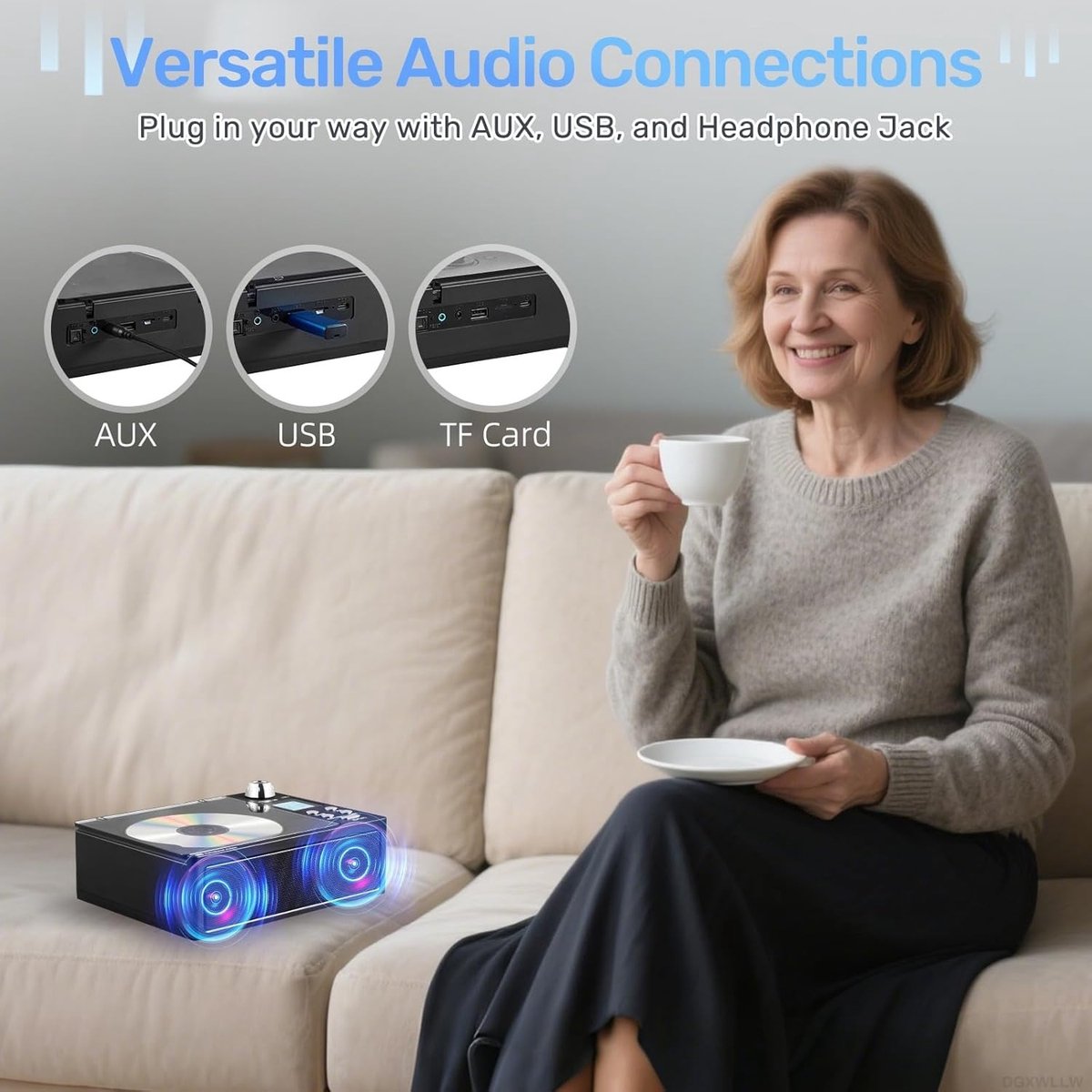 CD Speler met Bluetooth & FM Radio thumbnail 3