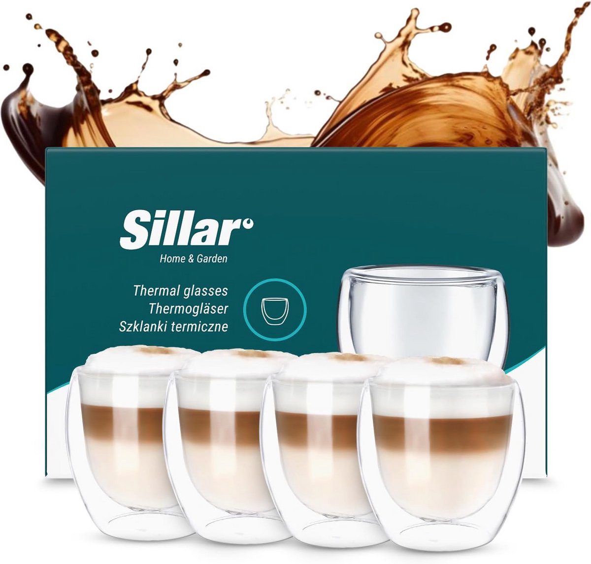 Dubbelwandige Koffieglazen 250 ml - Thermisch en Temperatuurbestendig