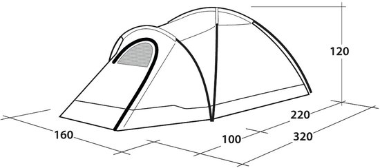 Outwell Cloud 2 Tent Koepeltent 2 persoons van Merkloos — afbeelding 5