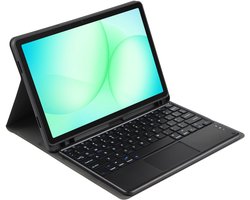 Hoes met Toetsenbord Zwart Geschikt voor Samsung Galaxy Tab A9 Plus / A11 Plus Hoes - Toetsenbord hoesje - Bluetooth Keyboard