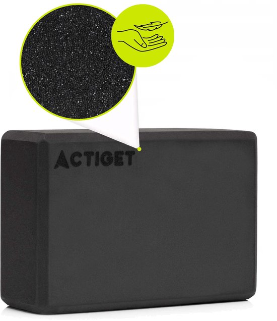 Actiget® Yoga Blok - Yoga Cube - Pilates Blok - Balans - Rekoefeningen - EVA-schuim - Zwart - 7,5 X 23 X 15 Cm van Actiget — afbeelding 3