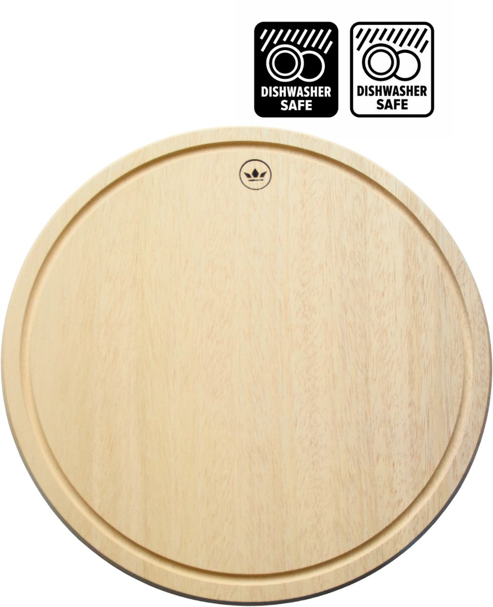 Dutchdeluxes vaatwasser bestendige - 100% houten - Snijplank - Rond