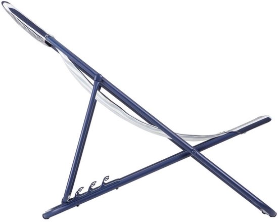 Lafuma Maxi Transat - Strandstoel - Inklapbaar - Verstelbaar - Airlon - Indigo (Blauw) gestreept van Lafuma. — afbeelding 2