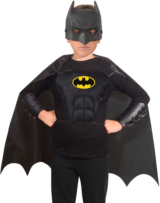 Dc Comics Kostuum Batman Jongens Polyester Zwart One-size 5-delig