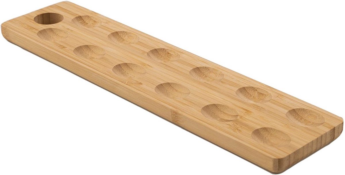 Presenteerplank Snackplank Tapasplank Schaaltjes voor Gevulde Eieren Bamboe 42x10cm