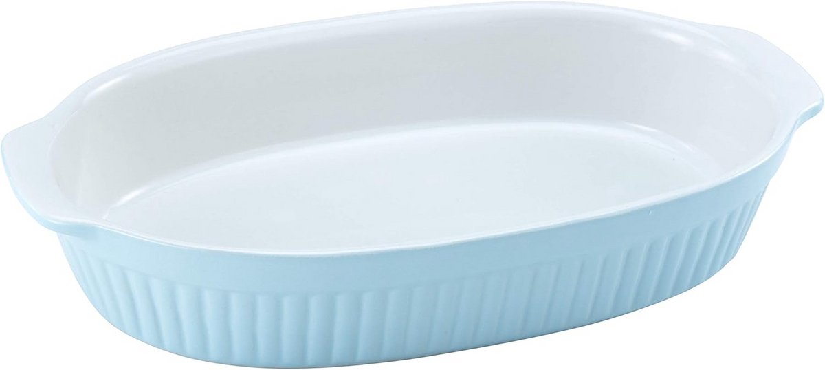 Ovale Ovenschaal Aardewerk Blauw Klassiek Design & Meerder Kleuren