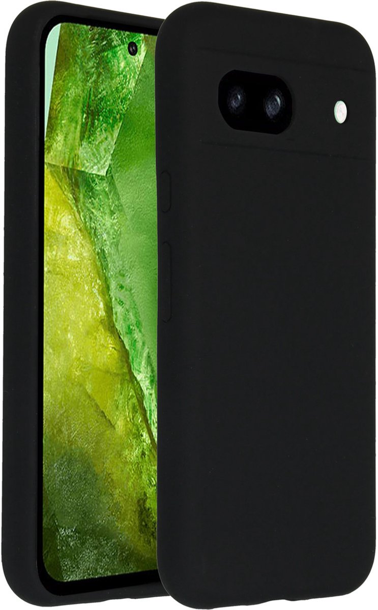 Accezz Hoesje - Geschikt voor Google Pixel 8a - Liquid Silicone Backcover - Zwart