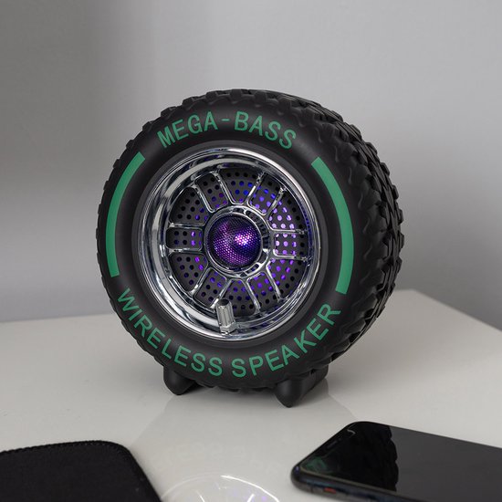Draadloze Band Speaker - Bluetooth Speaker in Banden Design - Krachtig Geluid - Stoer & Decoratief — afbeelding 3