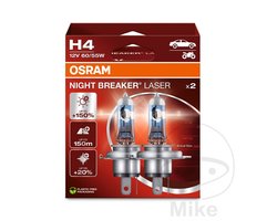 OSRAM Night Breaker Laser - H4 halogeen autolampen – tot 150% meer licht en 150m zicht - 64193NL-2HB - Duitse kwaliteit - set 2 lampen