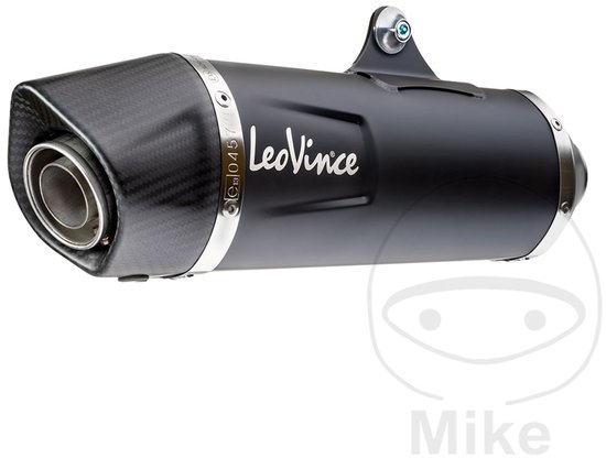 Uitlaat Leovince NERO Slip-on RVS voor Vespa GTS 300 HPE Euro5 Katalysator (Vanaf 2021)