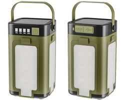 NatuurGenoot® IPX4 waterdichte led lantaarn voor Buiten – Camping Lamp- Solar Kampeerlamp-Noodlamp- Tuinverlichting- Zaklamp Oplaadbaar- Opladen via zonne-energie en USB