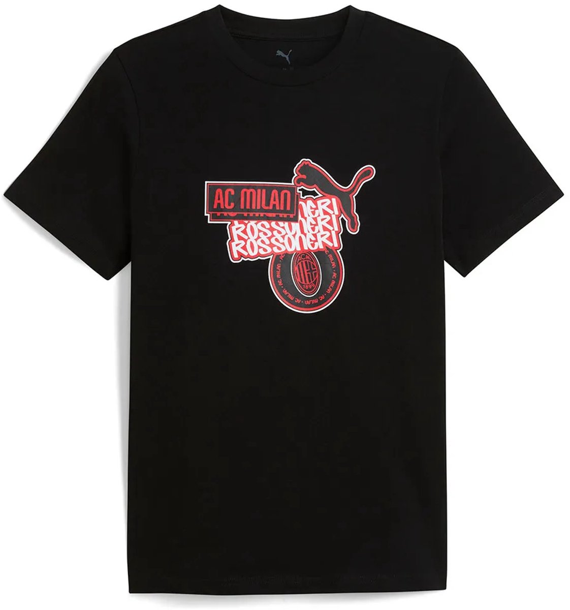 Puma Ac Milan Football Culture T-shirt Met Korte Mouwen Zwart XL Man